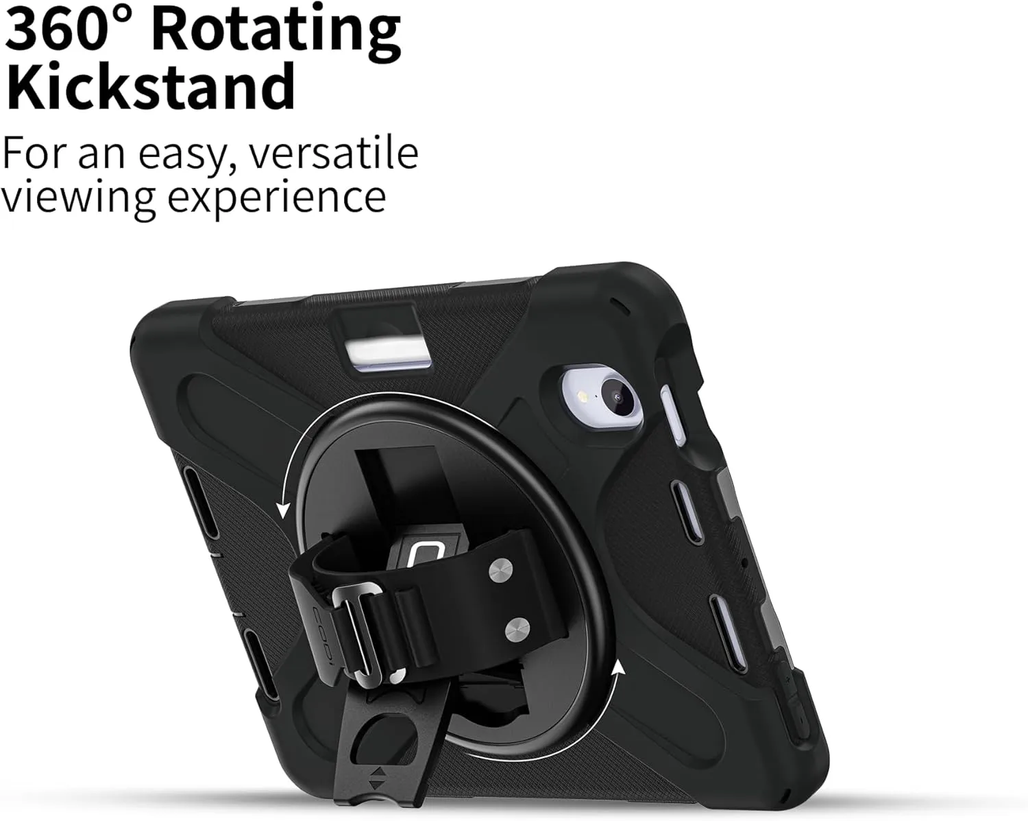 CODi Rugged Case for iPad Mini 6/iPad Mini A17 Pro | 360° Protection, Drop-Test Certified, Rotating Kickstand