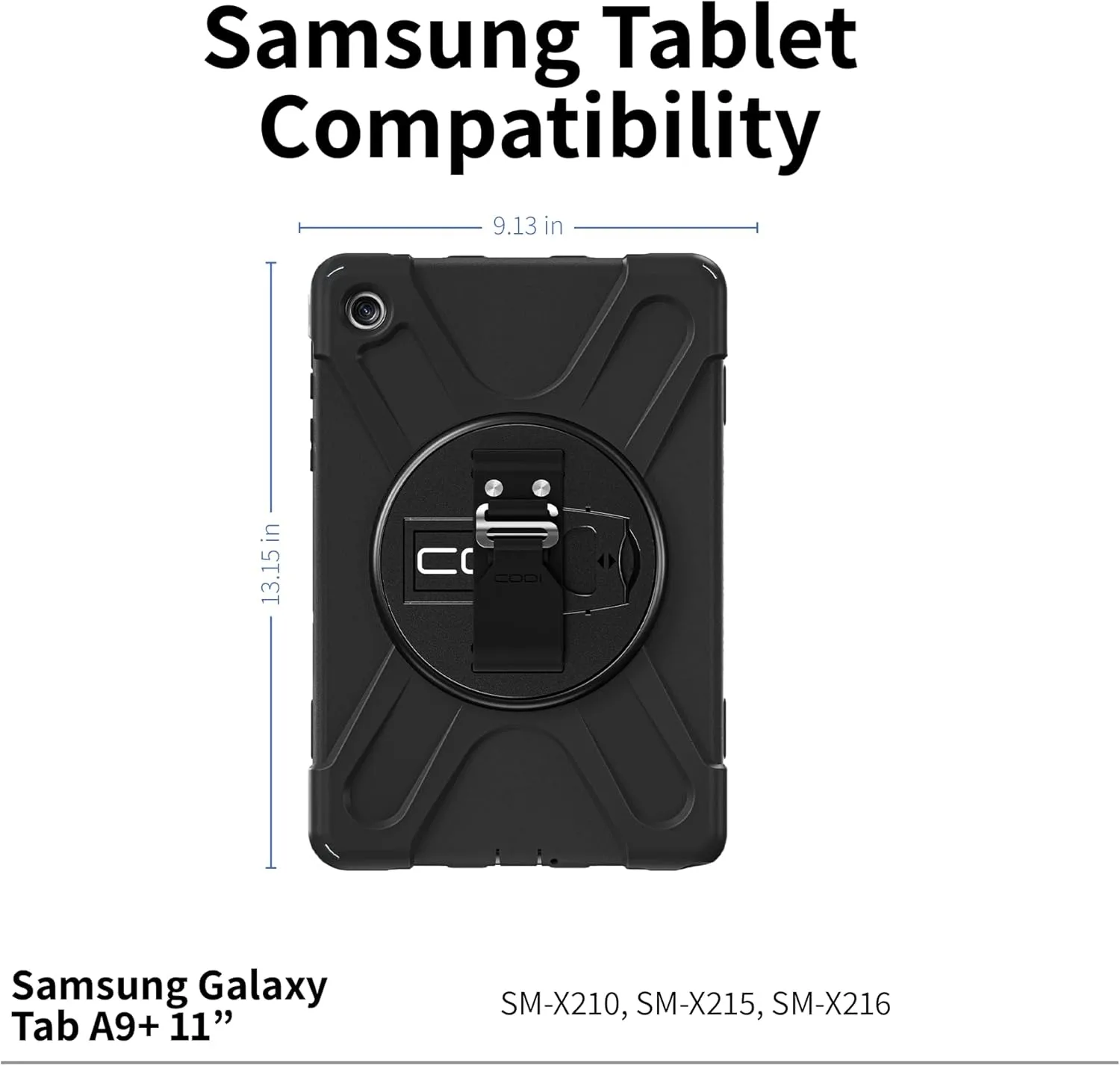 CODi Rugged Case for Samsung Galaxy Tab A9+ | 360° Protection, Drop-Test Certified, Kickstand