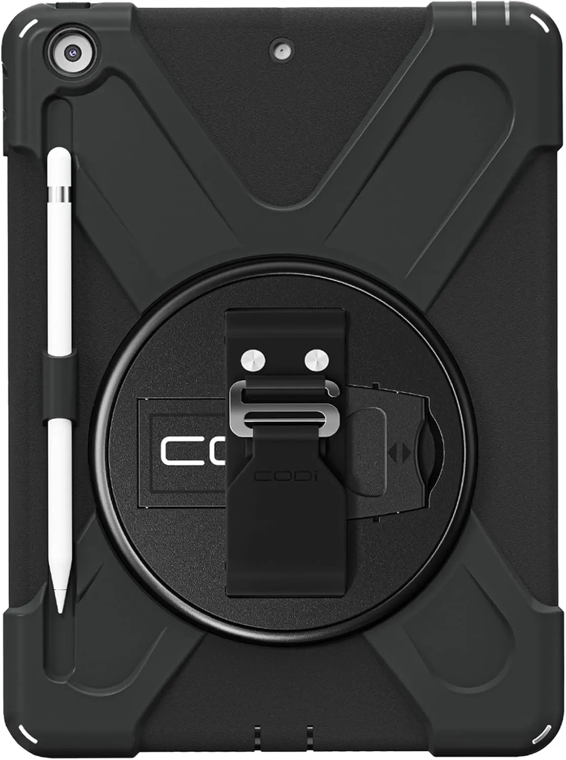 CODi Rugged iPad 10.2" Case for 9th, 8th, 7th Gen – Shockproof Protective Cover with Kickstand, Hand/Shoulder Strap