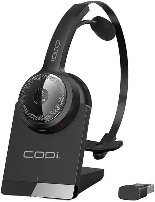 Wireless Headset with Integrated AI Noise-Cancelling Microphone - Stereo - Wireless - Bluetooth - 32.8 ft - Over-the-head