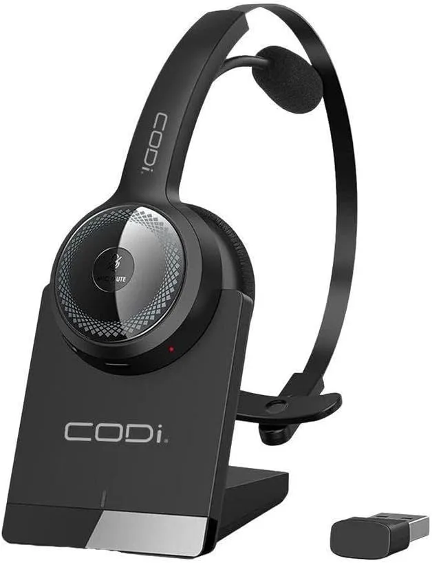 Wireless Headset with Integrated AI Noise-Cancelling Microphone - Stereo - Wireless - Bluetooth - 32.8 ft - Over-the-head