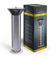 Coffee Tower (Silver/black with golden logo)