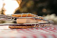 Coghlan's Camper's S'Mores Grill – Chrome-Plated Steel Portable 3-S'mores Grill with 17-Inch Handle