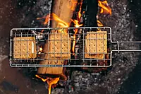 Coghlan's Camper's S'Mores Grill – Chrome-Plated Steel Portable 3-S'mores Grill with 17-Inch Handle