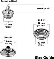 Coghlan's Snap Fastener Kit – Nickel-Plated Snaps & Attaching Tool
