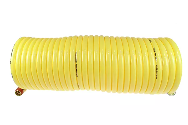 Coilhose Pneumatics N14-50B Coiled Nylon Air Hose, 1/4-Inch ID, 50-Foot Length with (2) 1/4-Inch Swivel Fittings