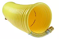 Coilhose Pneumatics N38-25 Coiled Nylon Air Hose, 3/8-Inch ID, 25-Foot Length with (2) 3/8-Inch Rigid Fittings