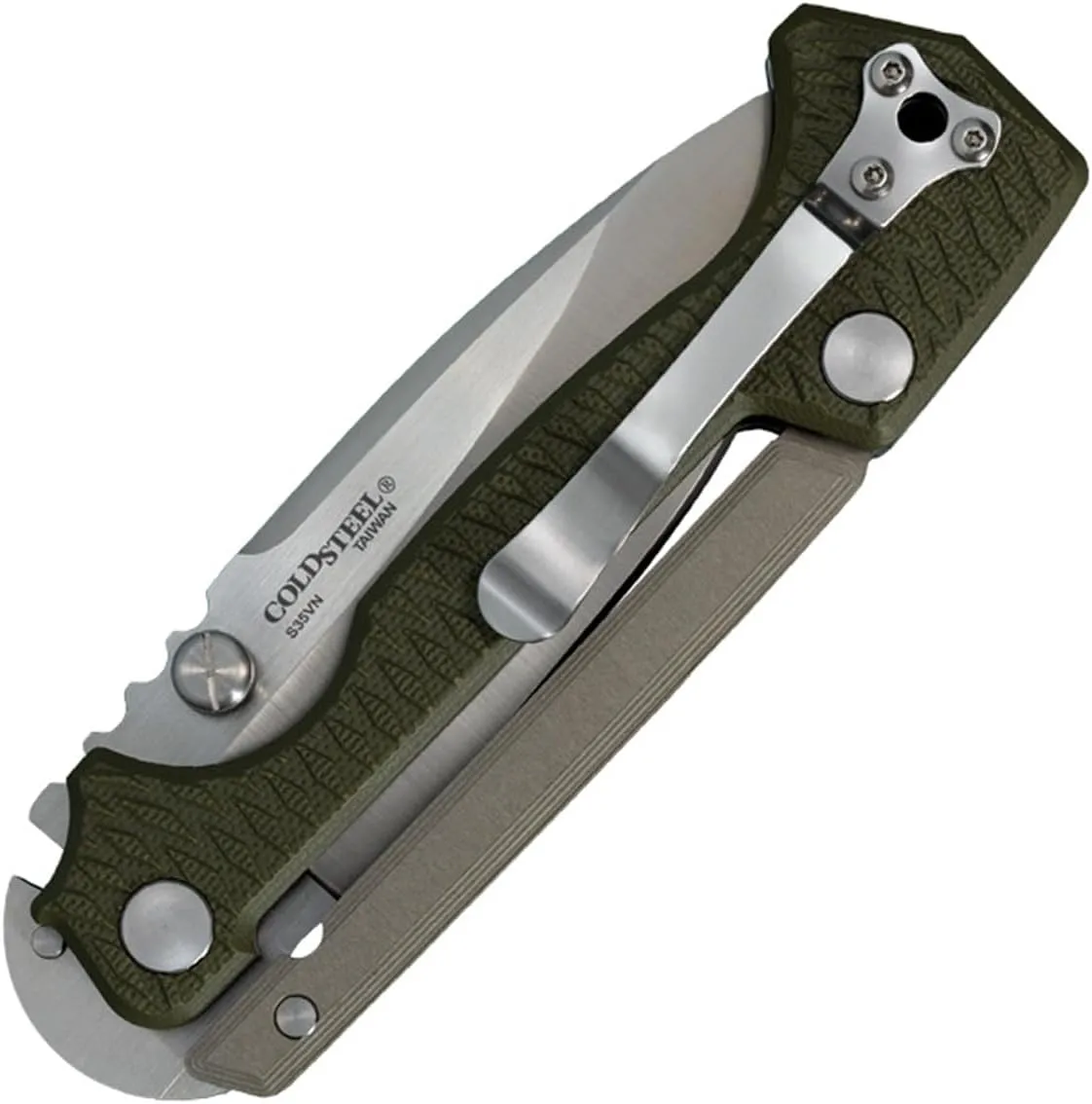 Cold Steel AD-15 3.5" S35VN Steel Ultra-Sharp Blade 5" G-10 Handle Tactical Folding Knife with Scorpion Lock and Pocket/Belt