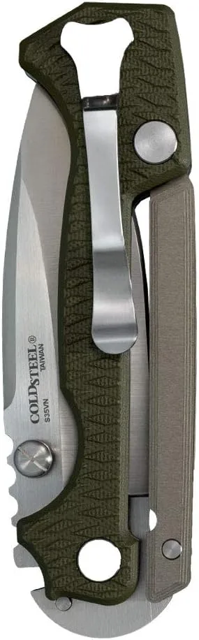 Cold Steel AD-15 3.5" S35VN Steel Ultra-Sharp Blade 5" G-10 Handle Tactical Folding Knife with Scorpion Lock and Pocket/Belt
