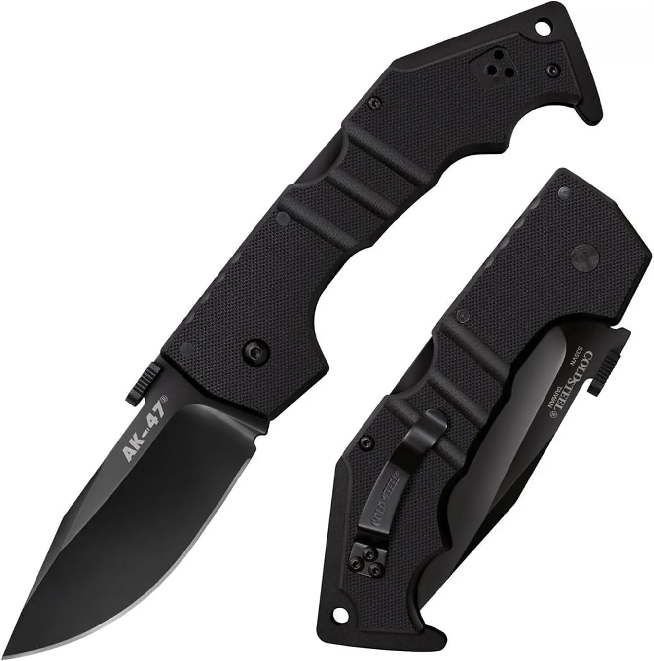 Cold Steel AK-47 3.5" S35VN Razor-Sharp Clip Point Blade 5.5" G-10 Handle Tactical Folding Knife withTri-Ad Lock