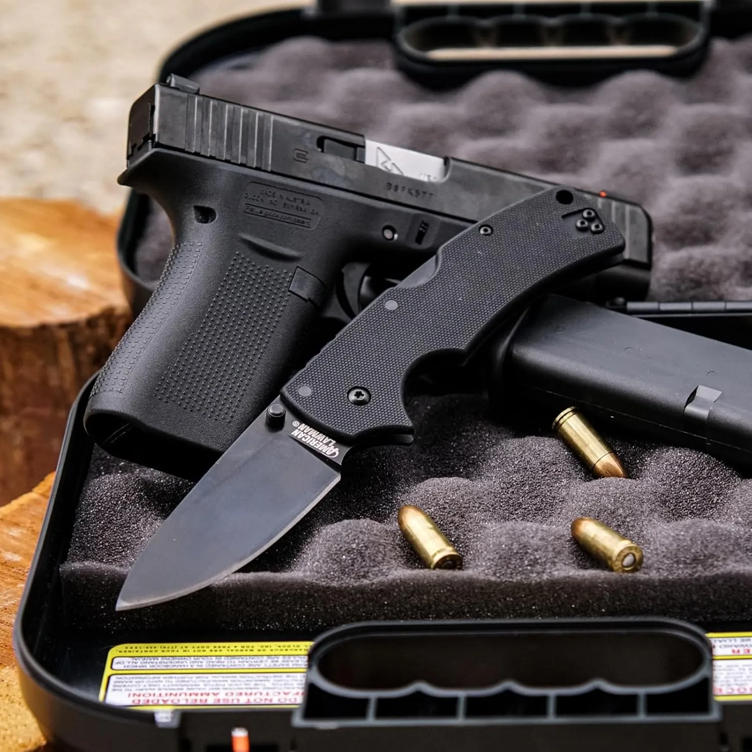 COLD STEEL American Lawman 3.5" S35VN Razor-Sharp Blade 4.625" G-10 Handle Tactical Folding Knife with Tri-Ad Lock
