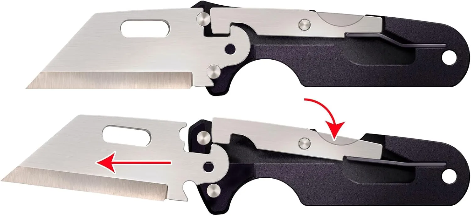 Cold Steel Click N Cut - Hunters Fixed Blade Knife | Durable 420J2 Steel Compact Hunting & Hiking Multiple Replaceable