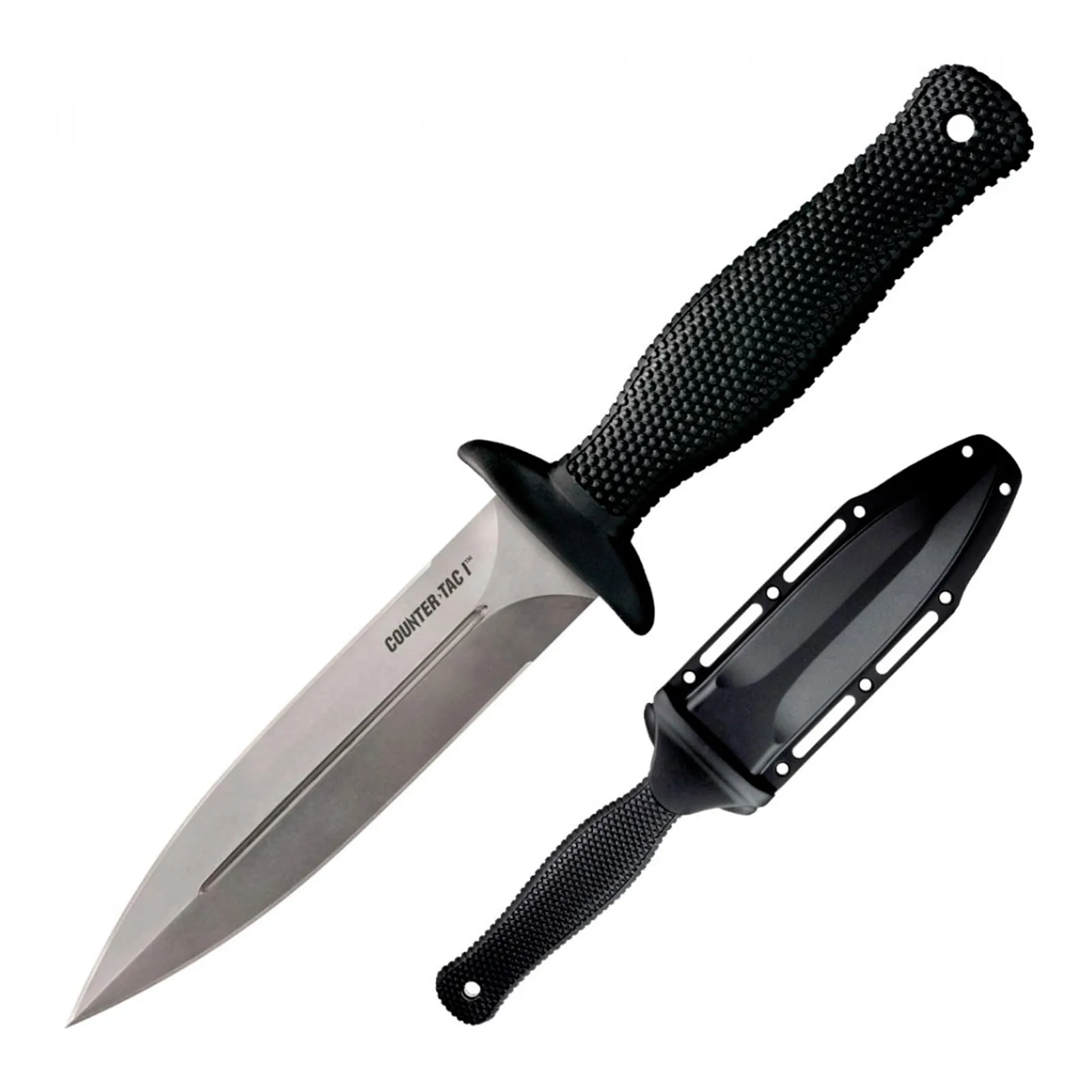 COLD STEEL COUNTER TAC I 5" Japanese AUS8A w/ Stonewash Finish Spear Point Fixed Blade Multi-Purpose Tactical Game Hunting