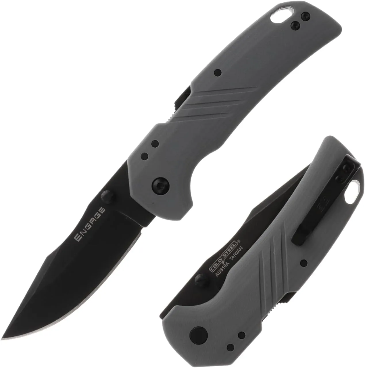 COLD STEEL Engage 3" AUS10A Clip Point Folding Knife with Atlas Lock