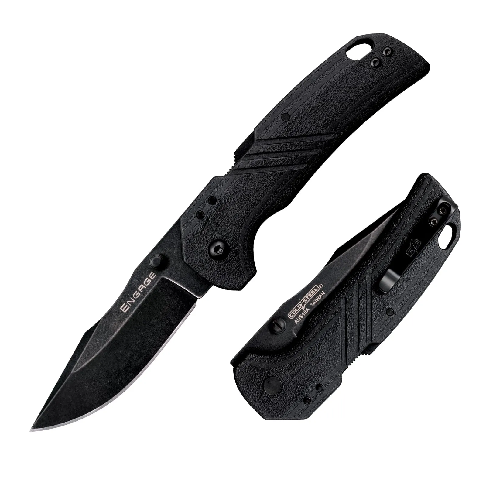 COLD STEEL Engage 3" AUS10A Clip Point Folding Knife with Atlas Lock