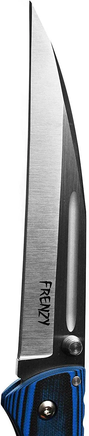 COLD STEEL Frenzy II 5.5" S35VN Razor-Sharp Blade 6.75" G-10 Handle Everyday Carry Tactical Folding Knife with Tri-Ad