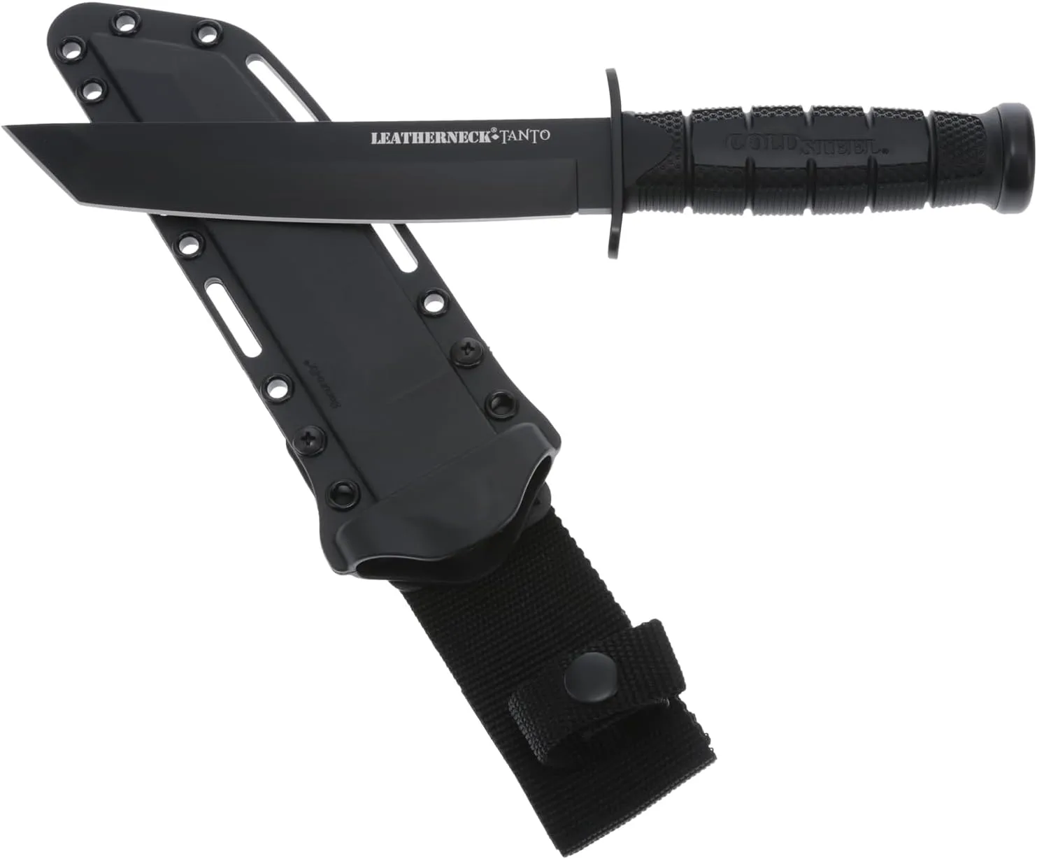 Cold Steel Leatherneck Tanto 7" German D2 Razor-Sharp Blade 5" Kray-Ex Durable Handle Tactical Military Knife withSecure-Ex
