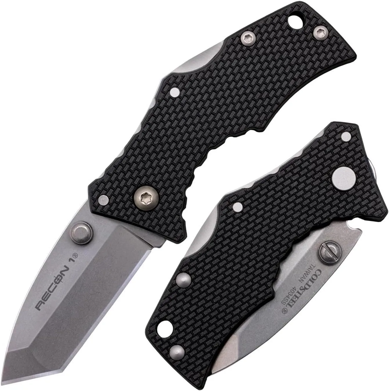 COLD STEEL Micro Recon 1 2" 4034 SS Folding Knife - Griv-Ex Handle, Tri-Ad Lock