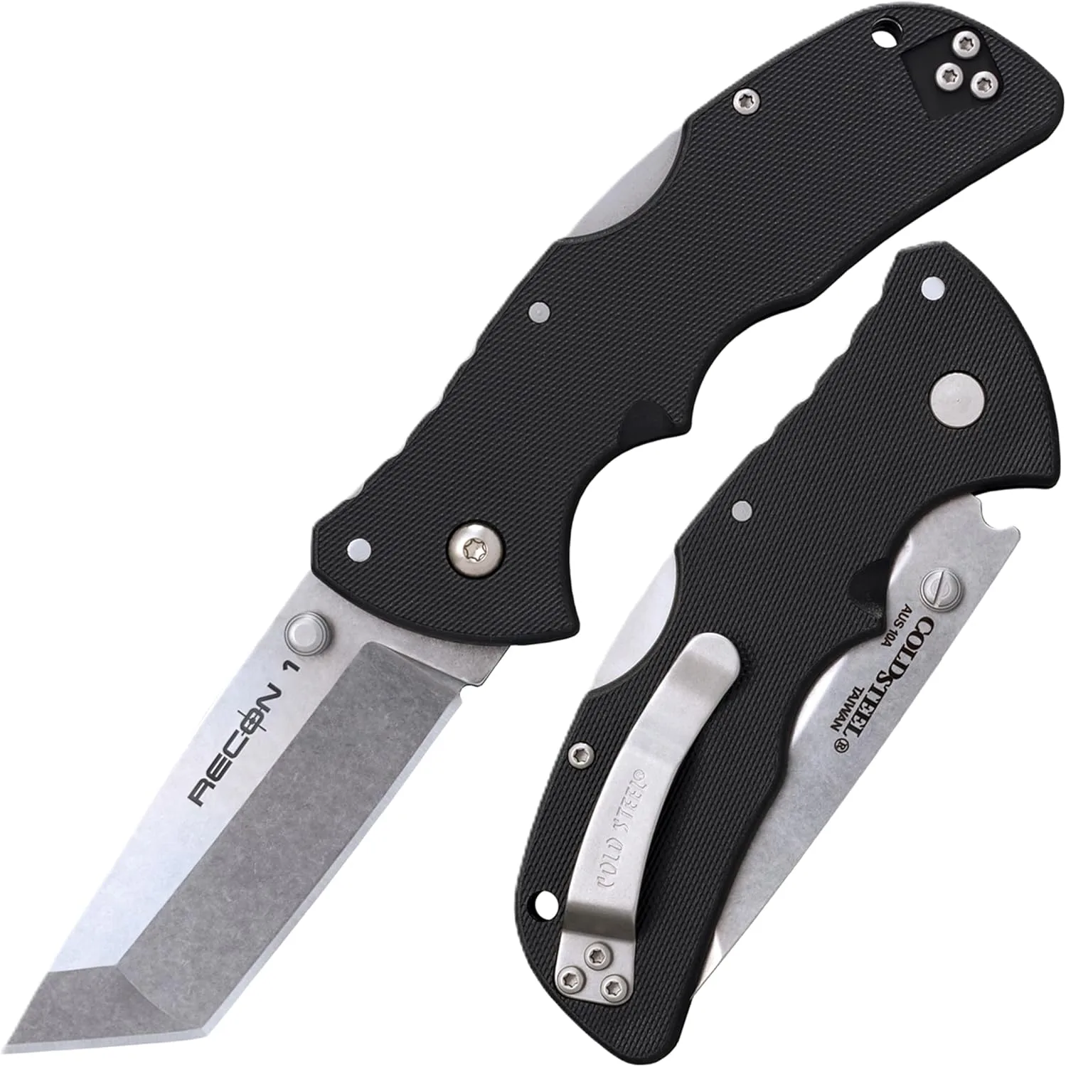 Cold Steel Mini Recon 1 3" AUS10A Folding Knife with 4" GFN Handle & Tri-Ad Lock