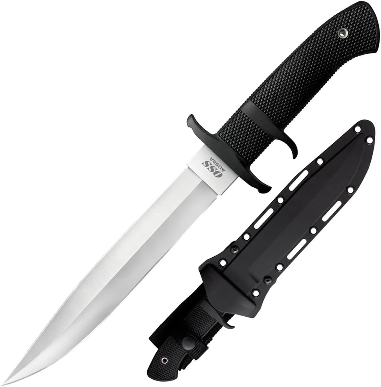 COLD STEEL OSS 8.25" Japanese AUS8A Clip Point Blade 5.125" Kray-Ex Handle Tactical Outdoor Hunting Fixed Blade Knife