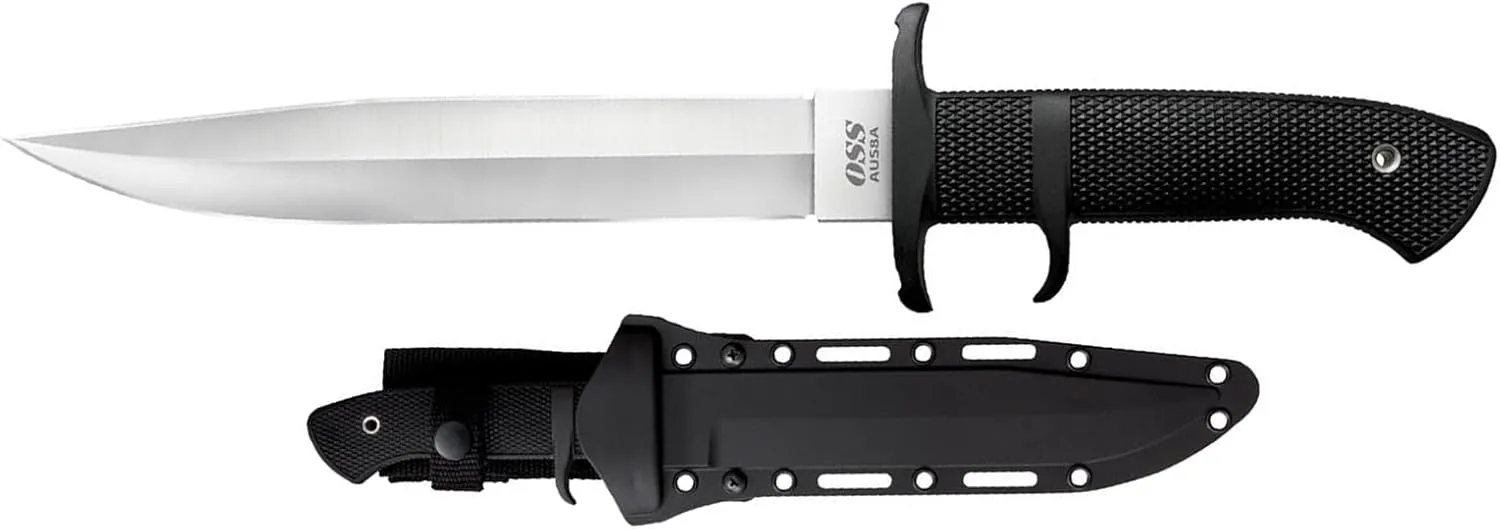 COLD STEEL OSS 8.25" Japanese AUS8A Clip Point Blade 5.125" Kray-Ex Handle Tactical Outdoor Hunting Fixed Blade Knife