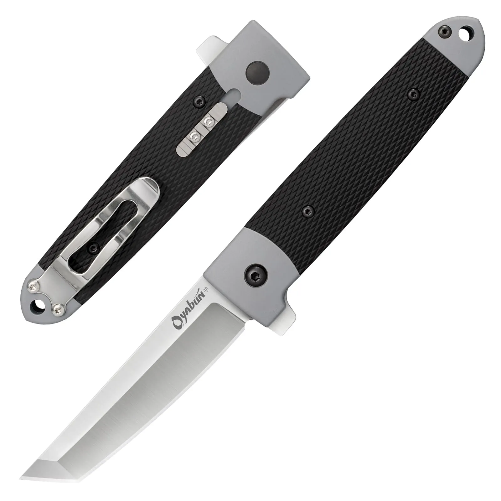 Cold Steel Oyabun 3.5" 4034SS Tanto Point Razor-Sharp Blade 4.75" Griv-Ex Handle Everyday Carry Pocket Folding Knife