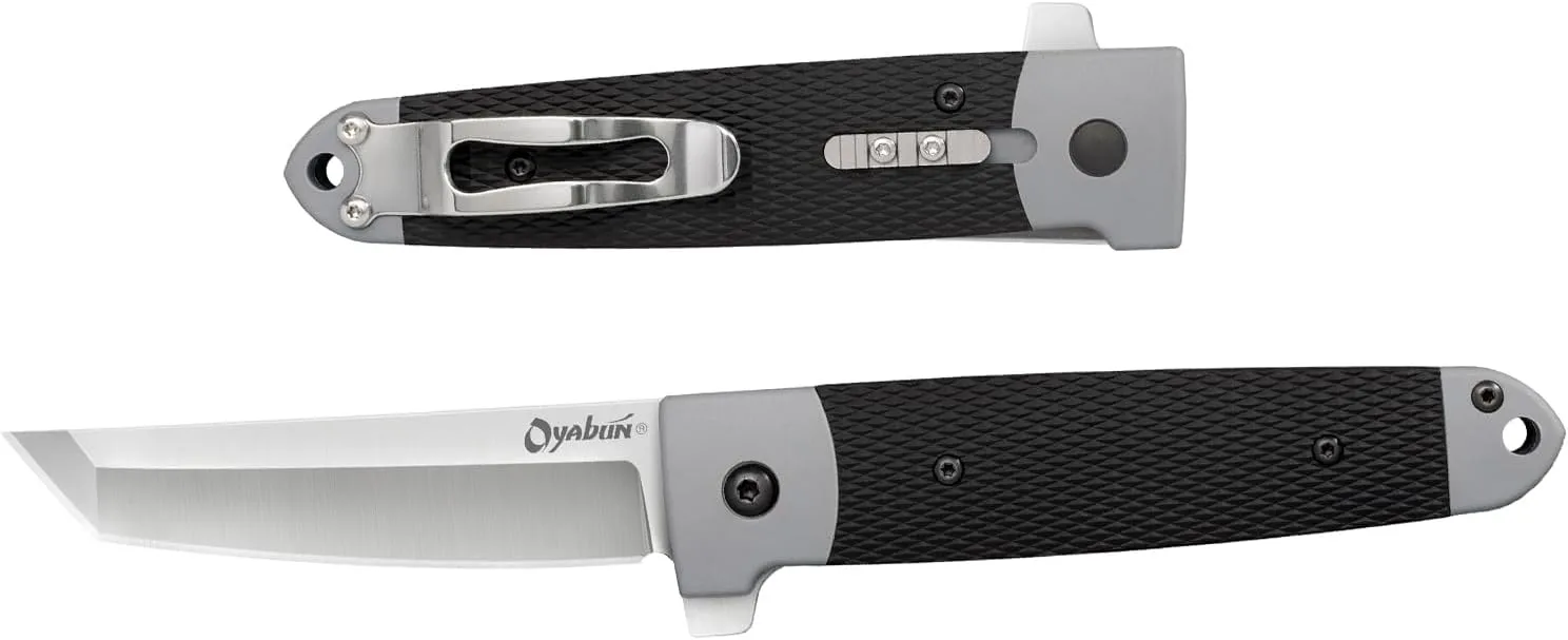 Cold Steel Oyabun 3.5" 4034SS Tanto Point Razor-Sharp Blade 4.75" Griv-Ex Handle Everyday Carry Pocket Folding Knife