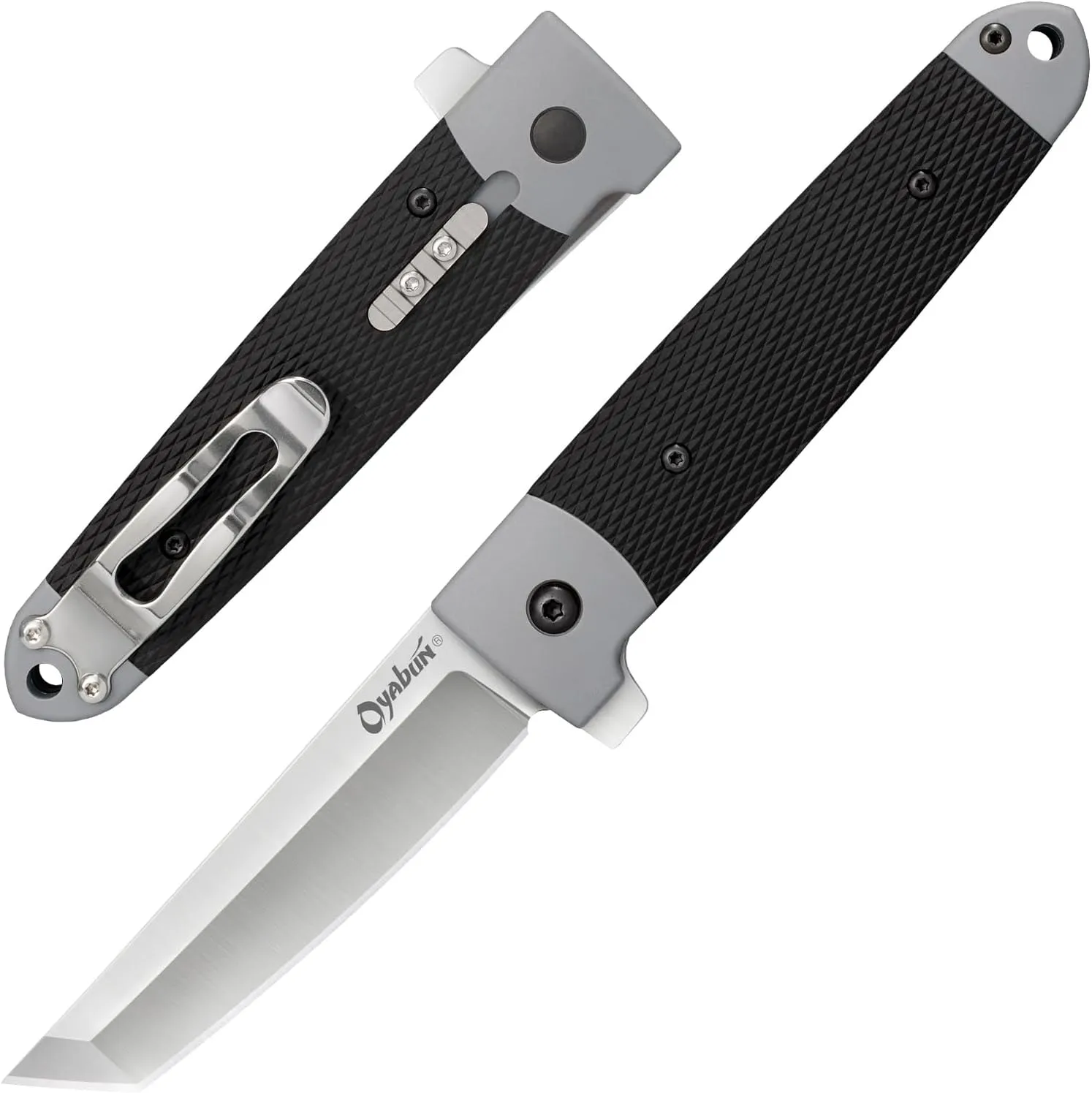 Cold Steel Oyabun 3.5" 4034SS Tanto Point Razor-Sharp Blade 4.75" Griv-Ex Handle Everyday Carry Pocket Folding Knife