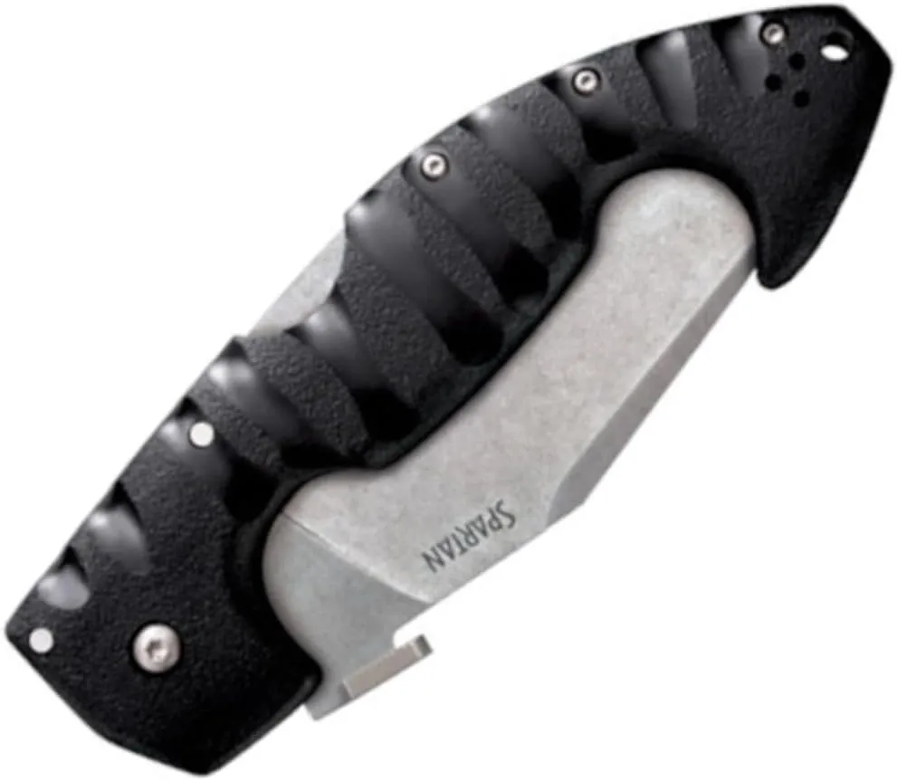 COLD STEEL Spartan 4.5 in Japanese AUS10A Blade Tactical Pocket Folding Knife withTri-Ad Lock and Griv-Ex Handle withSteel