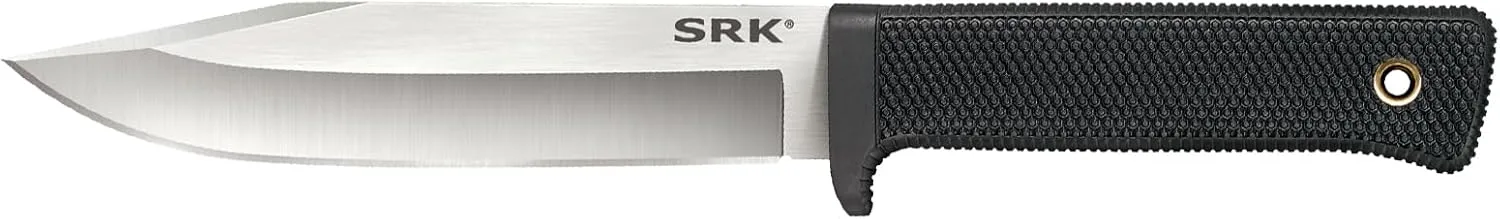 COLD STEEL SRK 6" CPM 3V Clip Point Razor-Sharp Blade 4.75" Kray-Ex Durable Handle Tactical Fixed Blade Knife withSecure-Ex