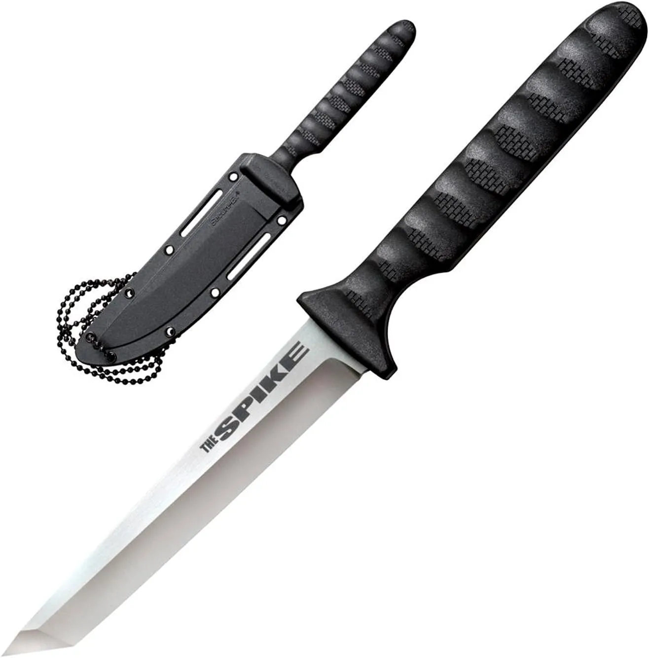 COLD STEEL Tanto Spike Durable Lightweight German 4116 Stainless Steel 4" Fixed Blade Tactical Outdoor Hunting Neck Knife