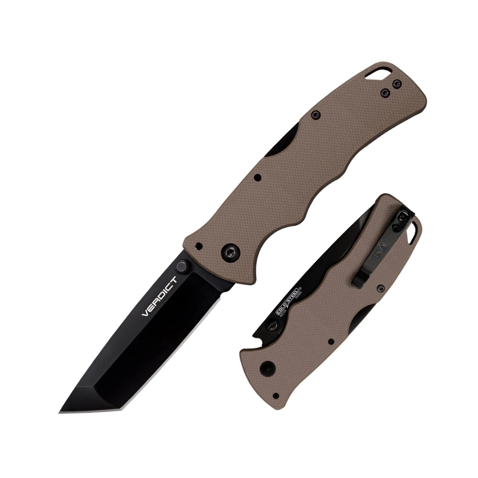 Cold Steel Verdict 3" AUS10A G-10 Handle Folding Knife with Tri-Ad Lock
