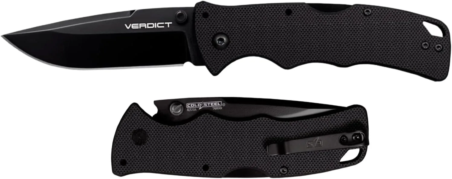 Cold Steel Verdict 3" AUS10A G-10 Handle Folding Knife with Tri-Ad Lock