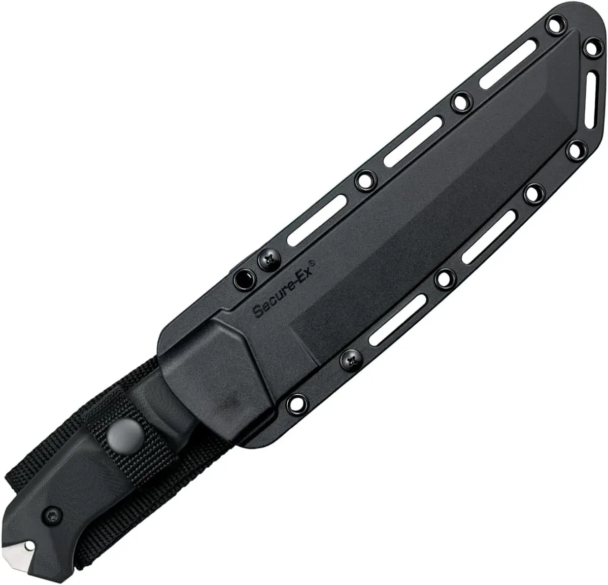 COLD STEEL Warcraft San Mai III Tanto Fixed Blade Knife with G-10 Handle and Secure-Ex Sheath