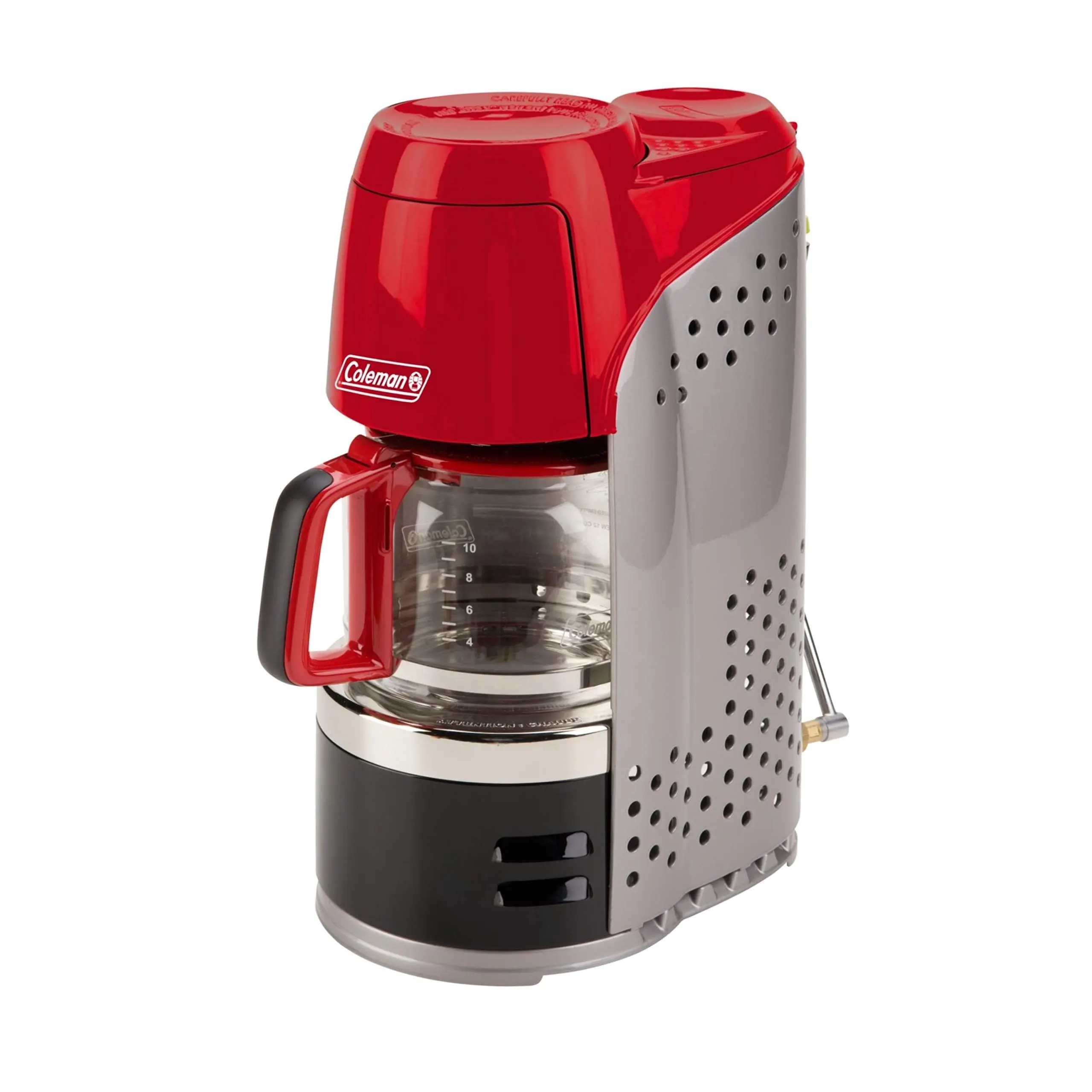 Coleman QuikPot 10-Cup Propane Coffee Maker, 4500 BTUs Brews 10 Cups in 18 Mins, Efficient Coffee Brewer for Camping