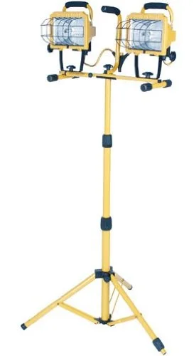 Designers Edge L14SLED 1000 Watt Adjustable Twin Head Halogen Work Light with Stand