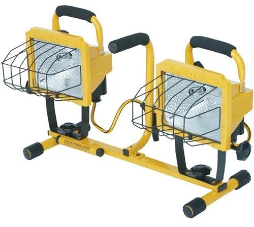 Designers Edge L14SLED 1000 Watt Adjustable Twin Head Halogen Work Light with Stand
