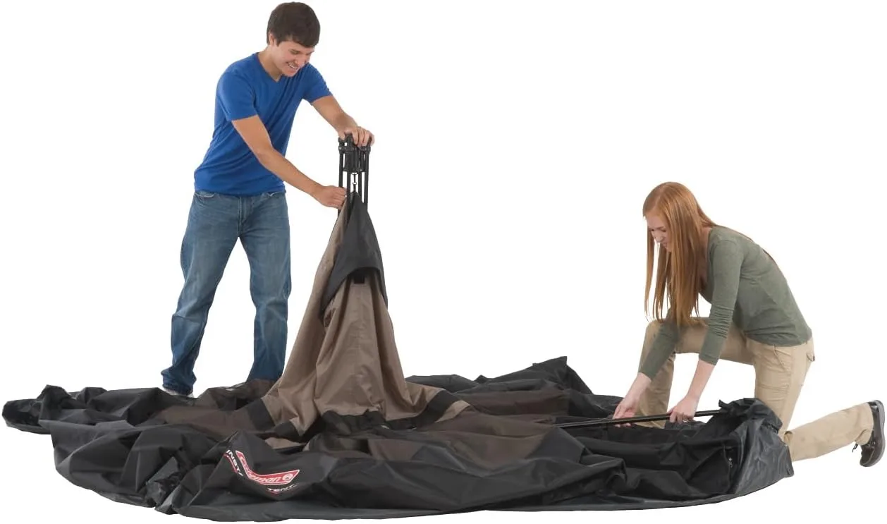 Coleman Instant Tent with 1-Minute Setup, 4/6/8/10 Person Tent with Pre-Attached Poles, Air Vent