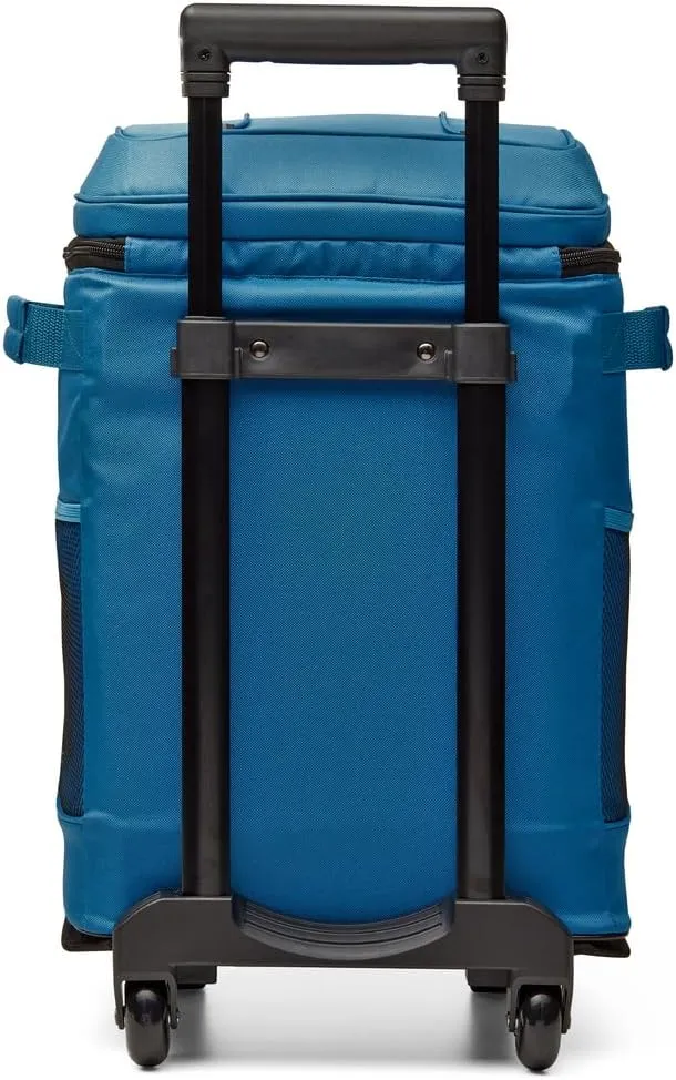 Coleman 42-Can Soft Rolling Cooler with Wheels, Leak-Proof Portable Insulated Chiller with 12+ Hour Ice Retention