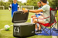 Coleman Broadband Mesh Quad Camping Chair with Carry Bag & Cup Holder, Cooling Mesh Back with Adjustable Arms