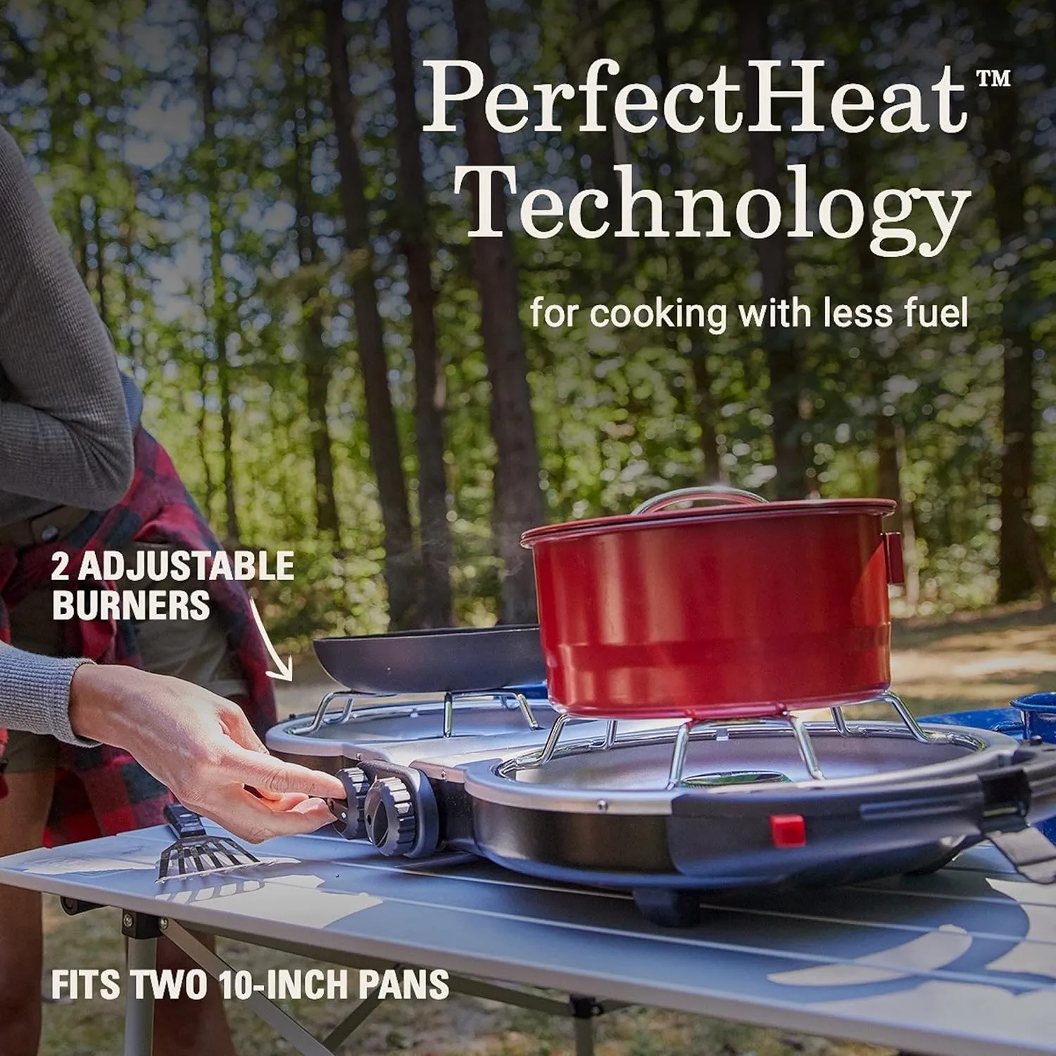 Coleman Fold N Go 2-Burner Propane Camping Stove with InstaStart Ignition and PerfectFlow