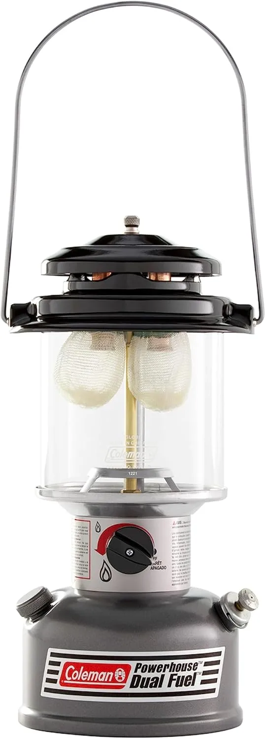Coleman Powerhouse Dual Fuel Lantern - 800 Lumens, InstaClip Lantern Mantles