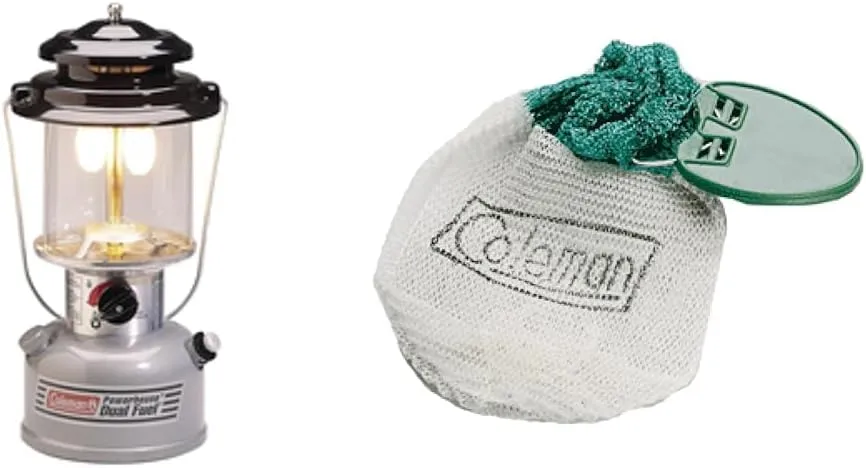 Coleman Powerhouse Dual Fuel Lantern - 800 Lumens, InstaClip Lantern Mantles