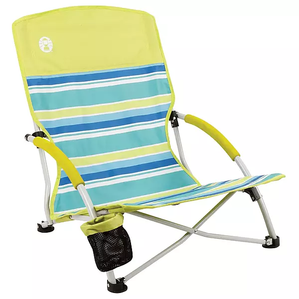 Coleman Utopia Breeze Lightweight Beach Chair with Cup Holder, Comfortable Portable Outdoor Chair with Carry Bag