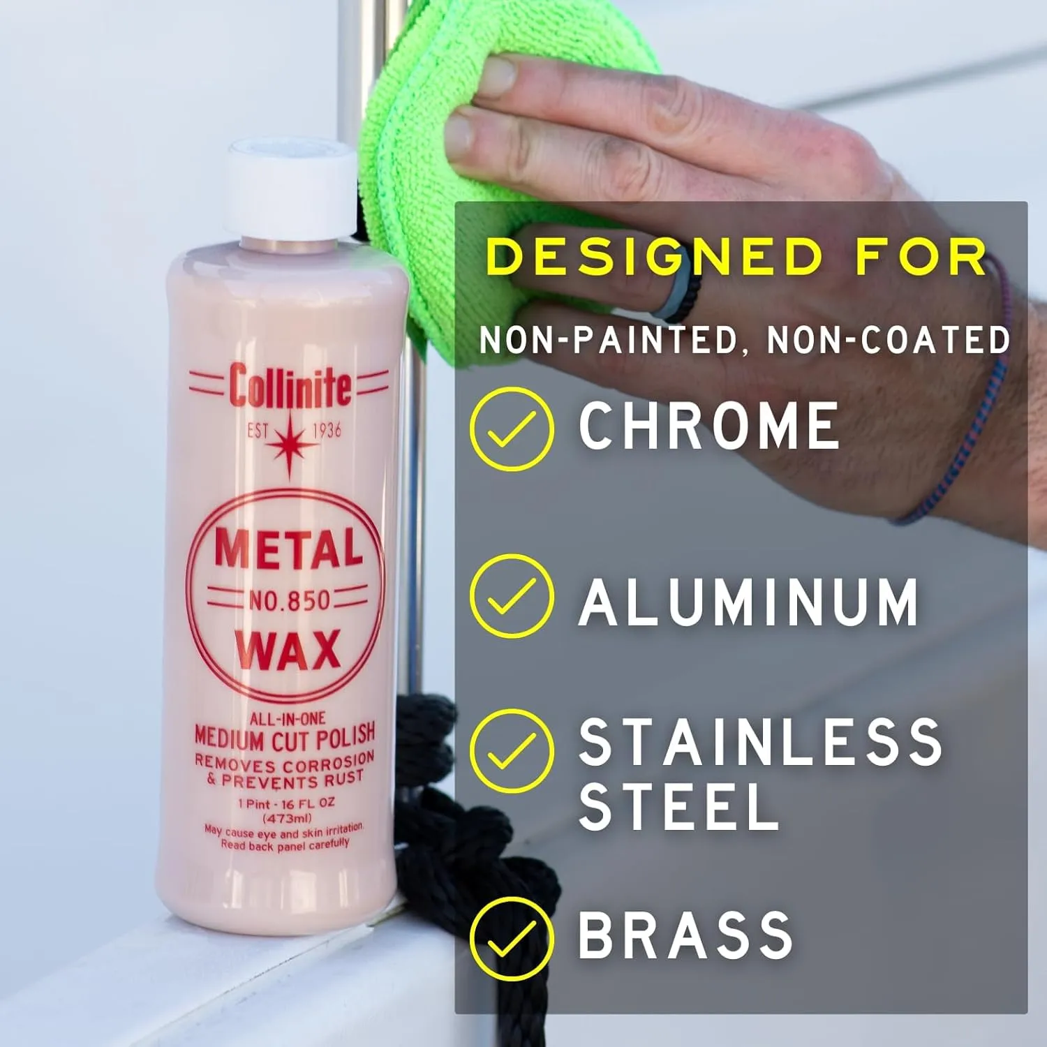 Collinite 850 Metal Wax & Polish Removes Rust & Prevents Oxidation in One Step