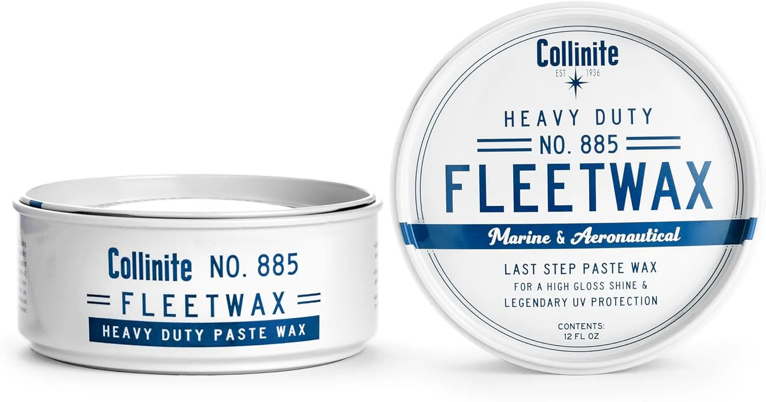 Collinite 885 Fleetwax-Marine & RV Heavy Duty Carnauba+Polymer Wax Sealant-Ultra Durable