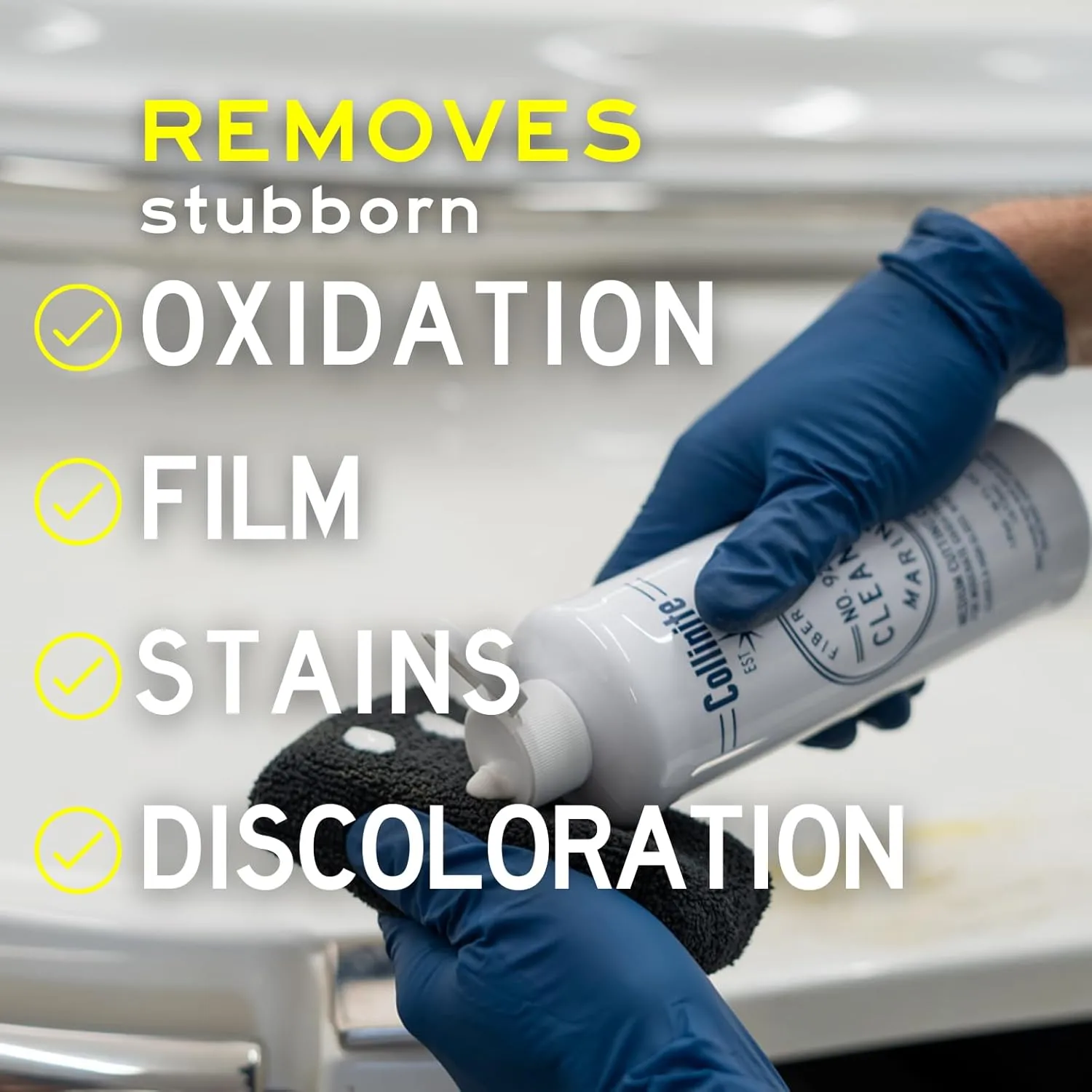 COLLINITE 920 Cleaner-Marine/RV Stain, Water Spot & Oxidation Remover. Easy to Use Heavy Duty Cleaning Compound Restores