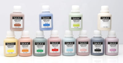 Sara Underglazes - Combo Pack of 12 Colours (100ml)