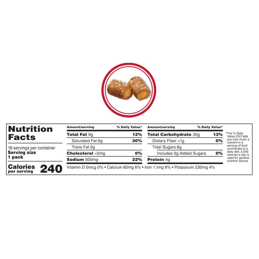 COMBOS Cheddar Cheese and Pretzels Snack Bags 1.8 Ounce, Pack of 18, Baked Pretzel and Cheese Snacks COMBOS Bulk Box Cheddar