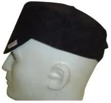 Flat Crown Caps - 30738 black quilted capp